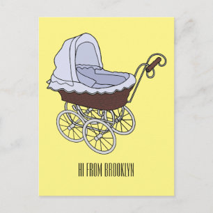 Carte Postale Illustration de poussette