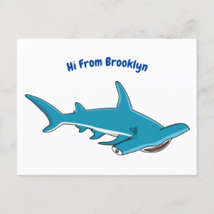 Carte Postale Illustration de requin marteau