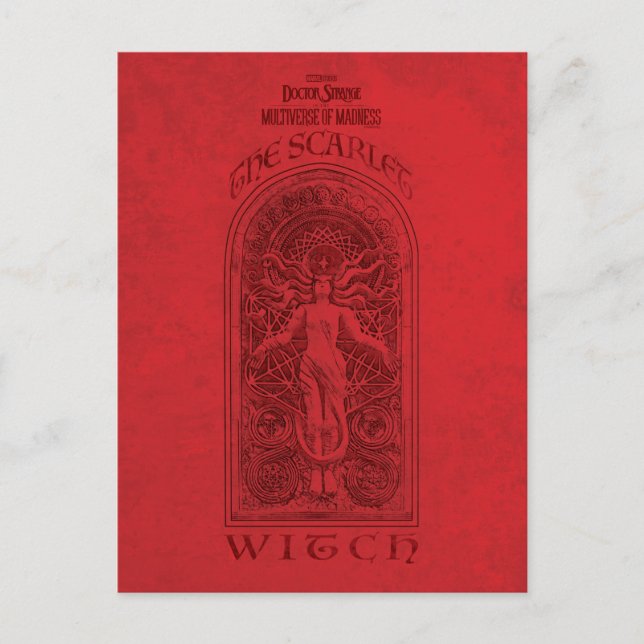 Carte Postale Illustration de Scarlet Witch Darkhold (Devant)