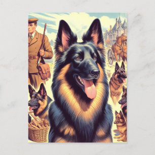 Carte Postale Illustration de Tervuren en Belgique vintage