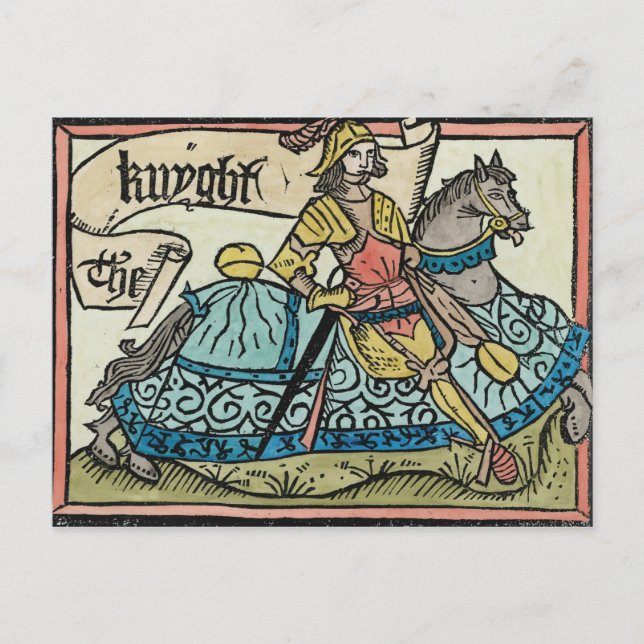 Carte Postale Illustration de 'The Canterbury Tales' (Devant)