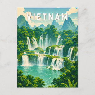 Carte Postale Illustration de voyage art vintage Vietnam