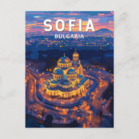 Illustration de voyage d'art vintage de Sofia Bulg