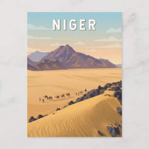Carte Postale Illustration de voyage vintage du Niger