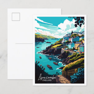 Carte Postale Illustration de voyage vintage Ilfracombe England 