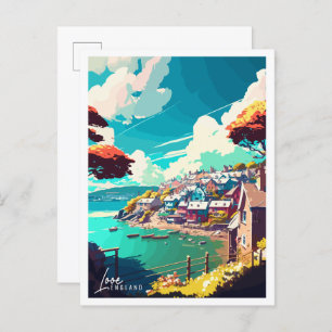 Carte Postale Illustration de voyage vintage Looe England