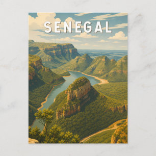Carte Postale Illustration de voyage vintage sur le Sénégal