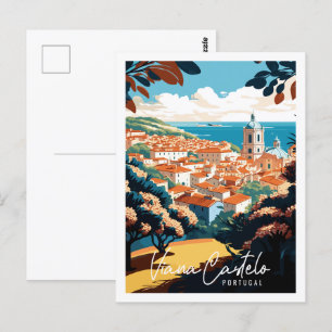 Carte Postale Illustration de voyage vintage Viana Castelo Portu