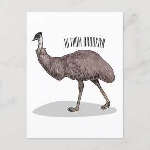 Carte Postale Illustration d'Emu bird