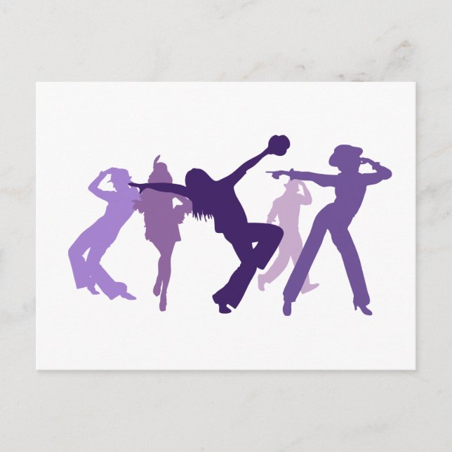 Carte Postale Illustration des danseurs de jazz (Devant)