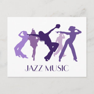 Carte Postale Illustration des danseurs de jazz