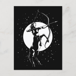 Carte Postale Illustration des signes zodiaques - Sagittarius