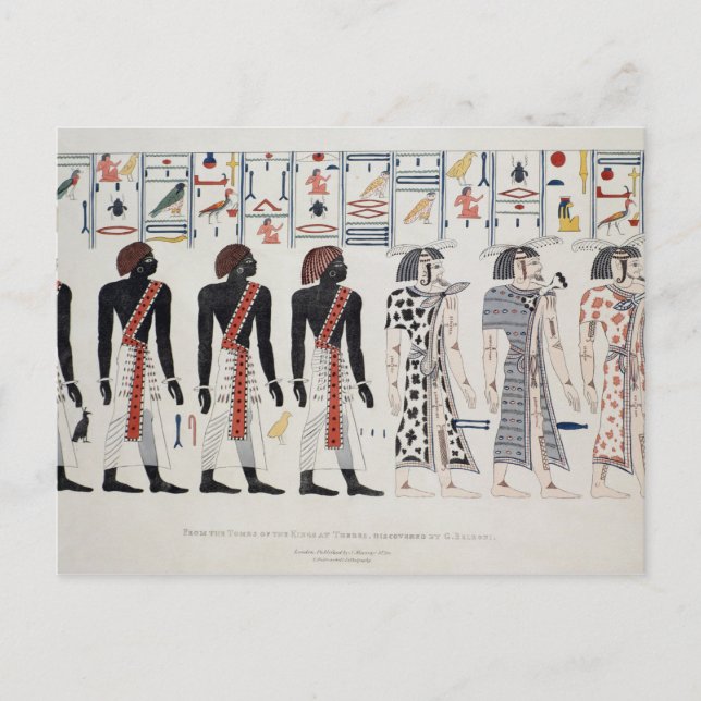 Carte Postale Illustration des tombes des rois à (Devant)