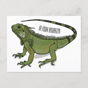Carte Postale Illustration d'Iguana