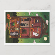 Illustration d'intérieur de maison hantée Hallowee
