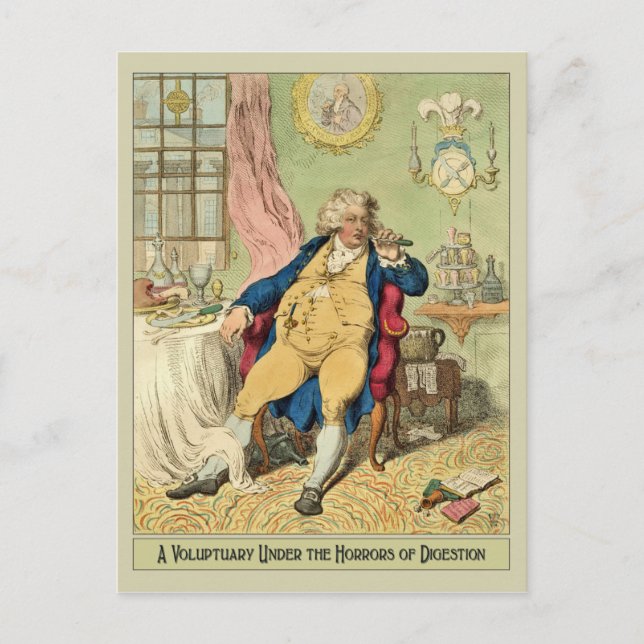 Carte Postale Illustration drôle par James Gillray (Devant)