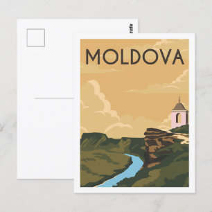 Carte Postale Illustration du célèbre lieu de voyage en Moldavie