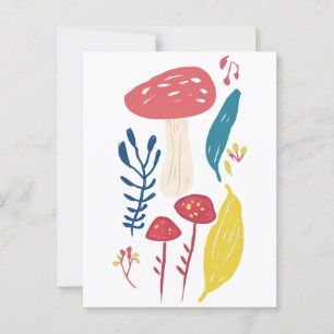 Carte Postale Illustration du champignon mou