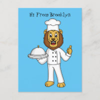 Illustration du chef mignon lion