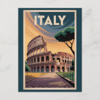 Illustration du Colisée d'Italie Art de voyage vin