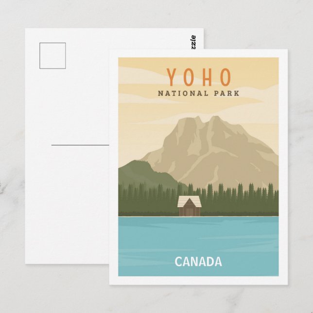 Carte Postale Illustration du lieu de déplacement du parc nation (Devant / Derrière)