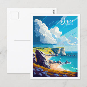 Carte Postale Illustration du lieu de voyage vintage Dover Engla