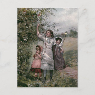 Carte Postale Illustration du livre Vintage Golden Days