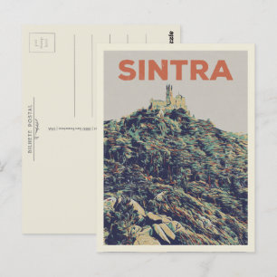 Carte Postale Illustration du Palais Sintra Pena Portugal