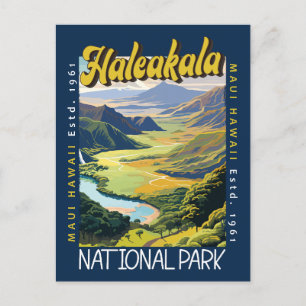 Carte Postale Illustration du parc national de Haleakala en état