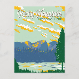 Carte Postale Illustration du Parc national des Rocheuses