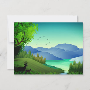 Carte Postale Illustration du paysage naturel-46855