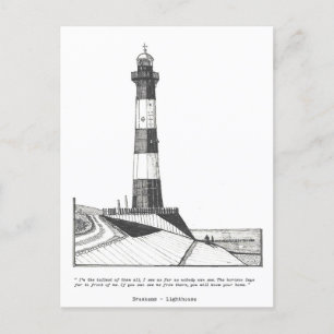 Carte Postale Illustration du phare de Breskens Pays-Bas
