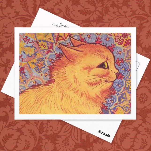 Carte Postale Illustration du profil de chat Louis Wain (Créateur téléchargé)