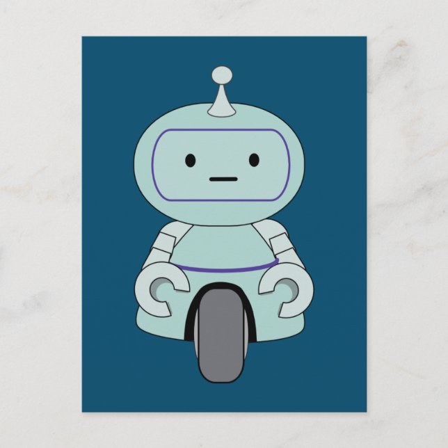 Carte Postale Illustration du robot mignon (Devant)