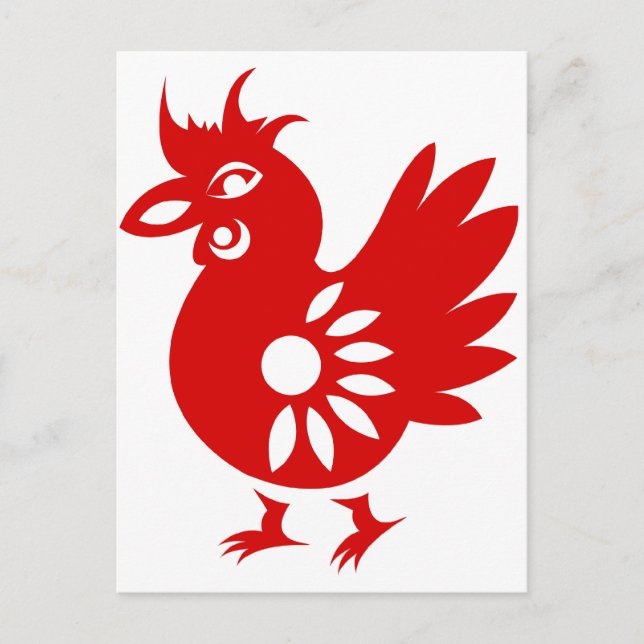 CARTE POSTALE ILLUSTRATION DU ROOSTRE DE PAPIER ZODIAC (Devant)
