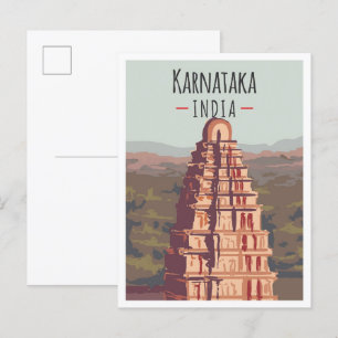 Carte Postale Illustration du Vintage voyage artistique indien d