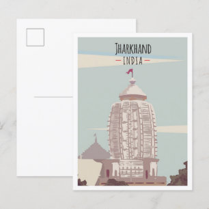 Carte Postale Illustration du Vintage voyage artistique indien J