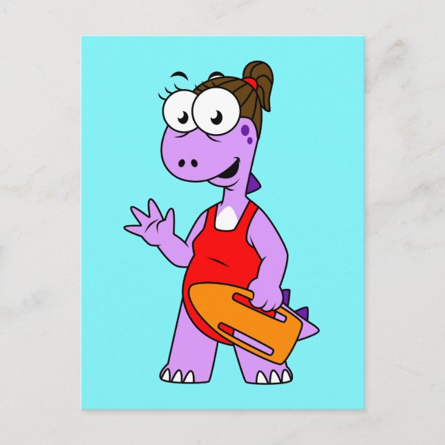 Carte Postale Illustration D'Un Gardien À Vie Tyrannosaurus Rex. (Devant)