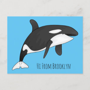 Carte Postale Illustration d'une baleine tueuse