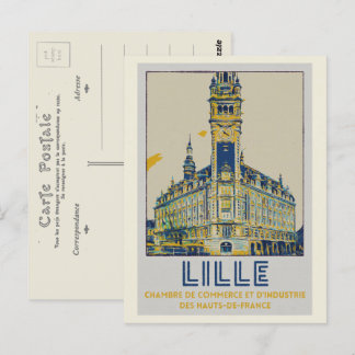 Carte Postale Illustration emblématique de Lille France