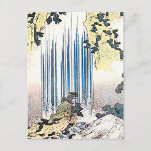 Carte Postale Illustration japonaise des chutes d'eau