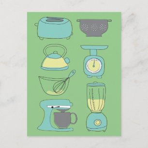Carte Postale Illustration marketing pour les appareils de cuisi