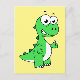 Carte Postale Illustration mignonne de Tyrannosaurus Rex. 2