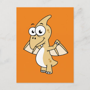 Carte Postale Illustration mignonne d'un ptérodactyle. 2