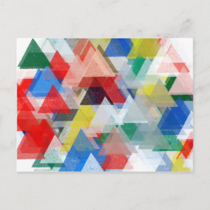 Carte Postale illustration motif triangles