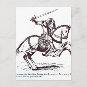 Carte Postale Illustration of a Knight Templar