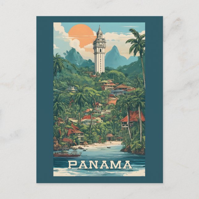 Carte Postale Illustration Panama (Devant)