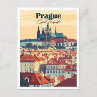 Illustration Prague Czech Art Travel Place