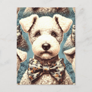 Carte Postale Illustration Retro Bedlington Terrier