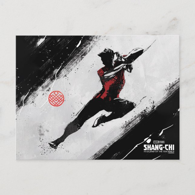 Carte Postale Illustration Shang-Chi Kick (Devant)
